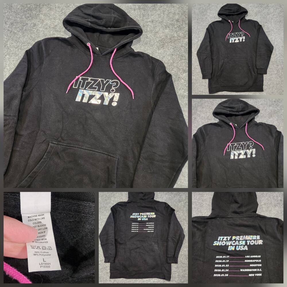 Itzy Showcase Tour In USA KPop Concert Adult Womens L‎ Large Pullover Hoodie